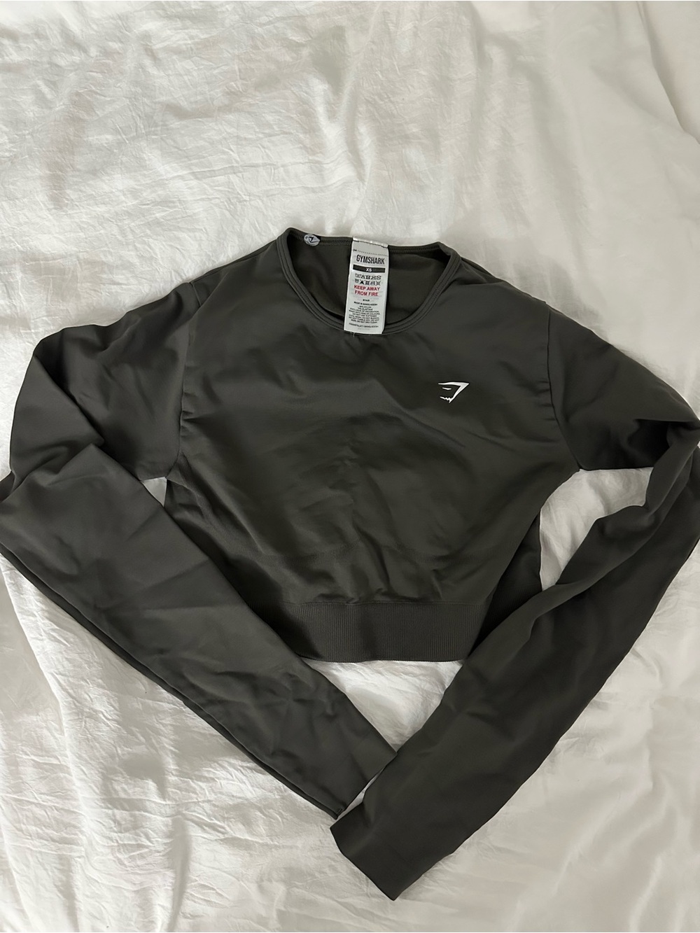 Gymshark olive Long Sleeve everyday seamless Top